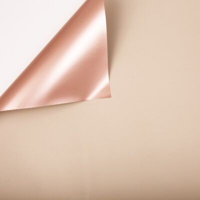 Rotolo di lamina beige / oro rosa 58 cm x 10 m