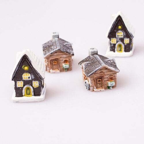 Christmas sticker decoration 2.5 x 2.3cm - 4pcs. Cottage