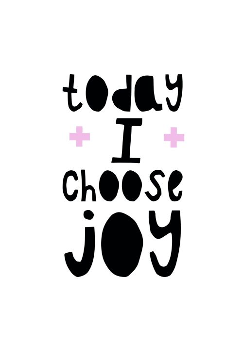 Poster | Pink | Choose Joy | A4