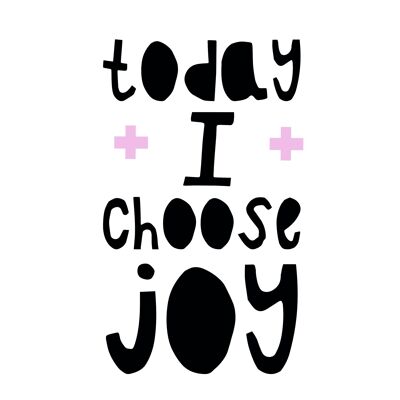 Poster | Pink | Choose Joy | A4