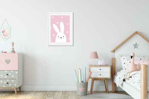 Poster | Pink | Bunny | A4