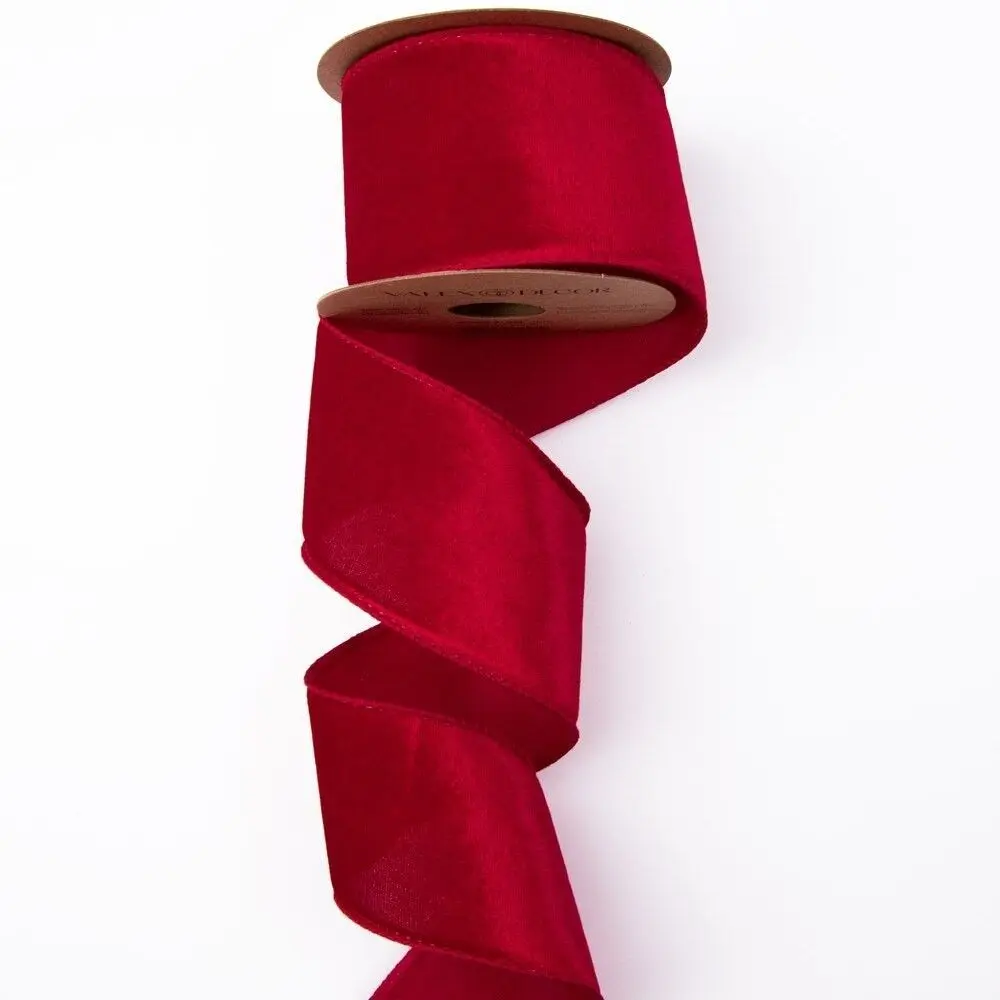 PATIKIL Samtband Armee-Grün – 0,35" X 2,18 Yards, Einseitig Flauschig Für DIY & Dekoration