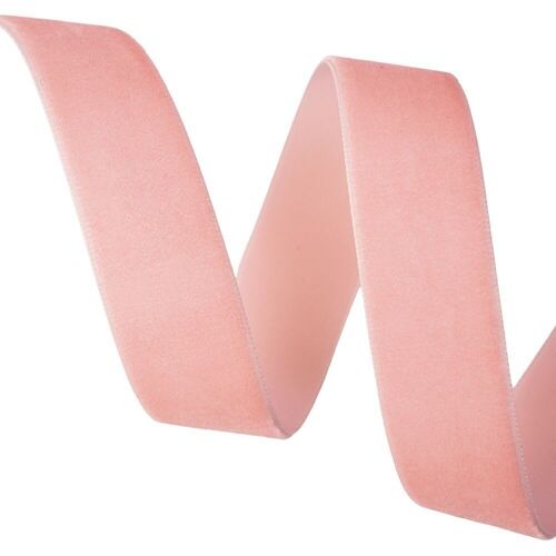 Velvet ribbon 22mm x 10m - Powder Pink