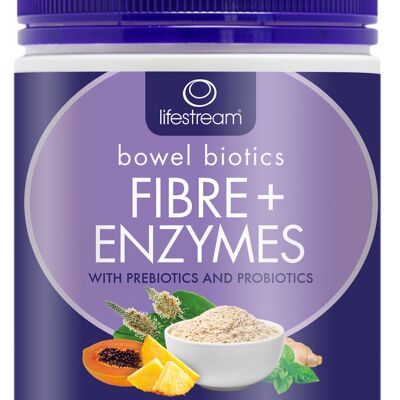 Lifestream Bowel Biotics Fibre + Enzymes Digestives 200g Poudre