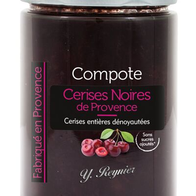 Compote de cerise noire YR 580 ml - sans sucres ajoutés