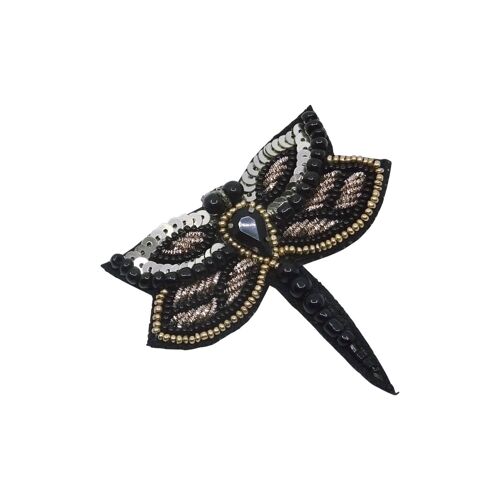 DRAGONFLY BROOCHE BLACK