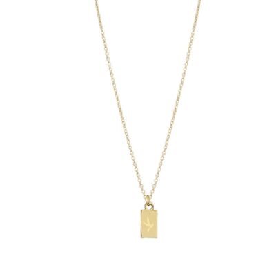 FREEDOM TAG NECKLACE GOLD
