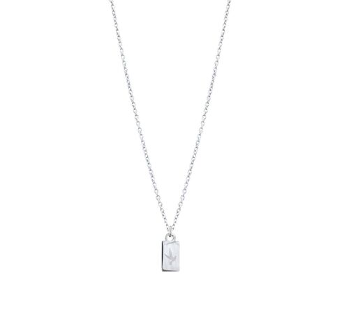 FREEDOM TAG NECKLACE SILVER