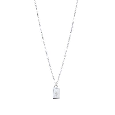 COLLIER PLAQUETTE FREEDOM ARGENT