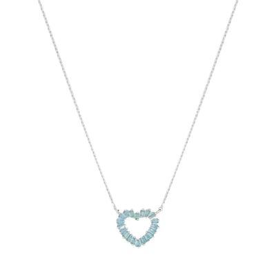 HEARTS NECKLACE TURQ