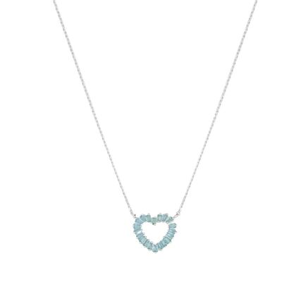 HEARTS NECKLACE TURQ