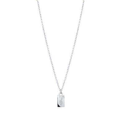 MUSIC TAG NECKLACE SILVER