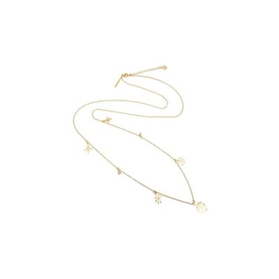 COLLIER LONG CHARM NEVE OR