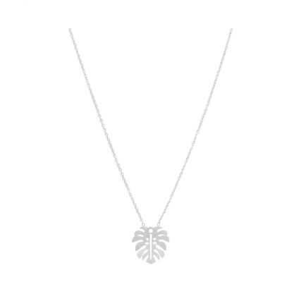 PALM LONG NECKLACE SILVER