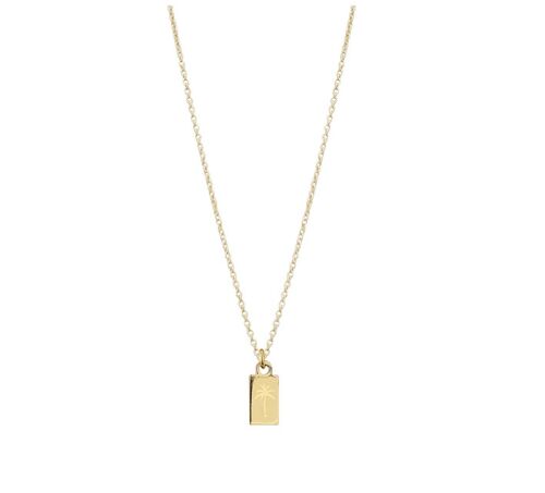 PALM TAG NECKLACE GOLD
