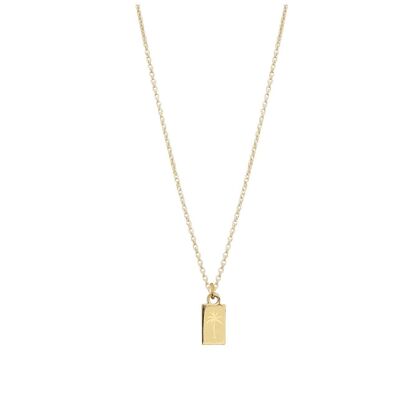 PALM TAG NECKLACE GOLD