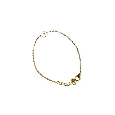 Pulsera Paz Oro Blanco