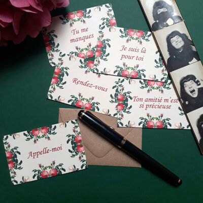 Box of 10 TOI & MOI cards
with its 10 recycled Roses envelopes