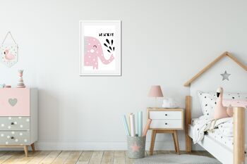 Affiche | Rose | Soyez courageux | A4 2