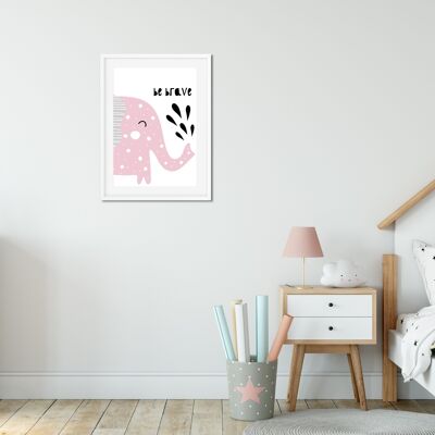 Poster | Pink | Be Brave | A3