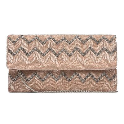 ZELDA BEADED CLUTCH PINK