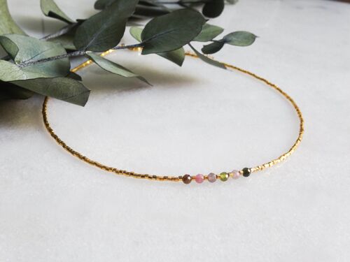 Collier Spark tourmaline ou agate
