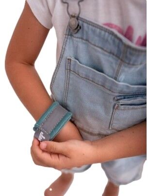 Reflective wristband flash Leaves Ocean Green