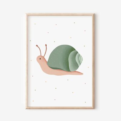 Poster Schnecke - Kinderzimmer