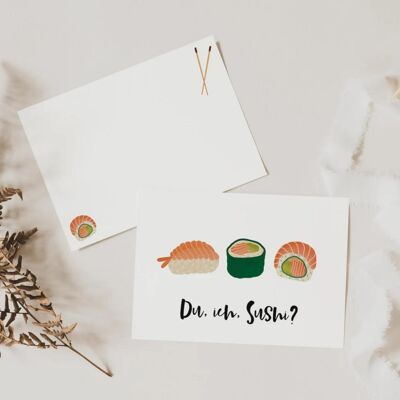 Carte postale - Invitation Sushi