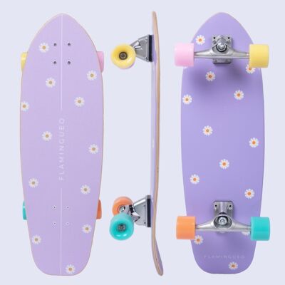 Surfskate Design Daisies Maple Board 80 x 25 cm Pumping