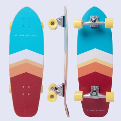 Surfskate Multicolor Design Maple Board 80 x 25 cm Pumping
