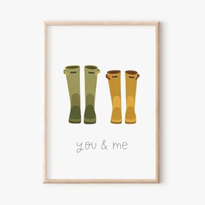 Poster - Gummistiefel Paar