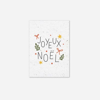 Carte à planter "Joyeux Noël"  - Mahault