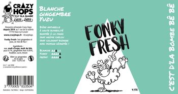 Bière Fonky Fresh Blanche Yuzu Gingembre 33cl