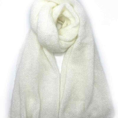 ana scarves touched mohair - white