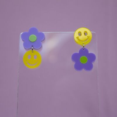 Earrings - Smile Lilac