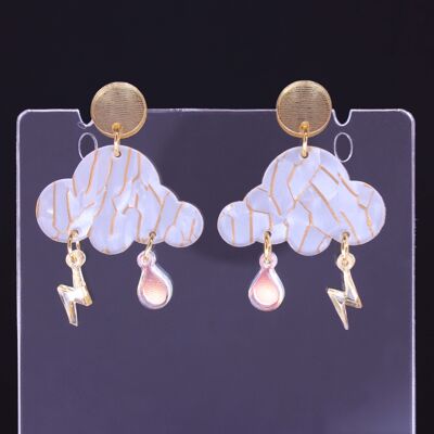 Earrings - Golden Clouds Medium