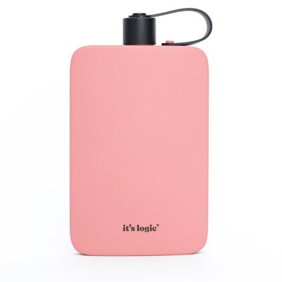 Reusable water bottle stainless steel flask pink - 500ml - it's logic