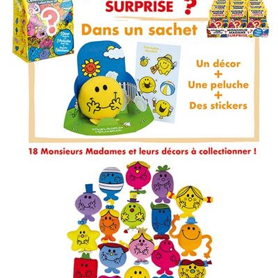 Surprise soft toys in a bag, Monsieur Madame, 10 cm