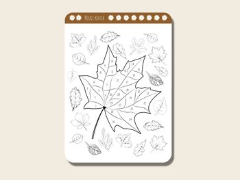 Set mensuel de planches de stickers sur le thème de l'automne pour bullet journal 2