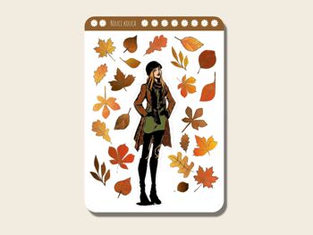 Set mensuel de planches de stickers sur le thème de l'automne pour bullet journal 3