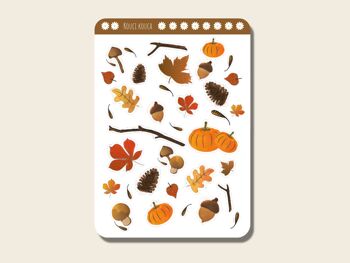 Set mensuel de planches de stickers sur le thème de l'automne pour bullet journal 4