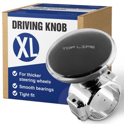 LKW-Lenkradknopf - XL-Knopf Spezielle dicke Lenkräder - für LKW, Transporter, Vans, Sport- und Tuninglenkräder - Erleichtert das Manövrieren