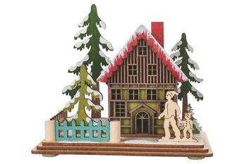 MAISON ENNEIGÉE DE NOËL TENDANCE AVEC PÈRE ET FILS 2