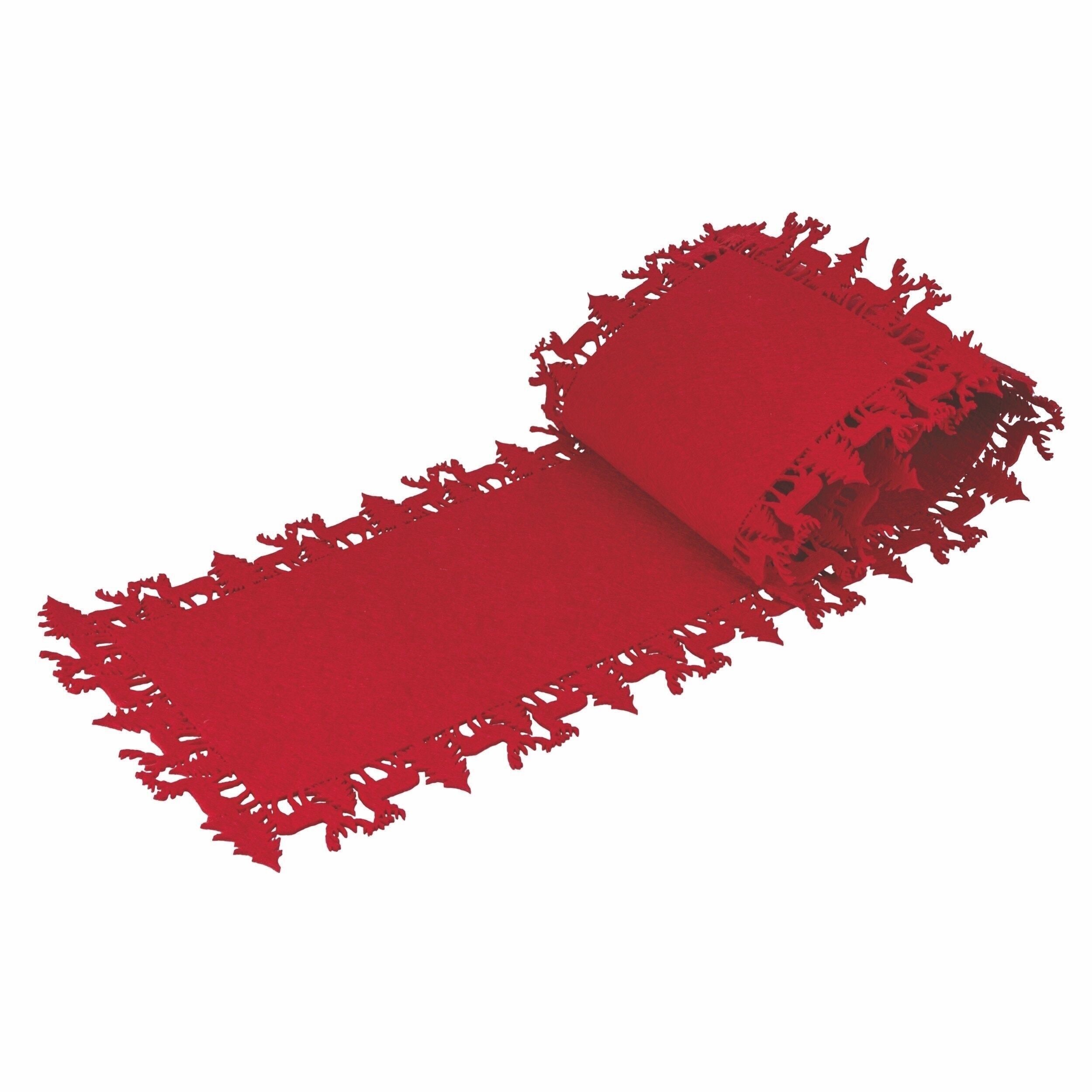 XMAS RUNNER ROT AUS FILZ RENTIER