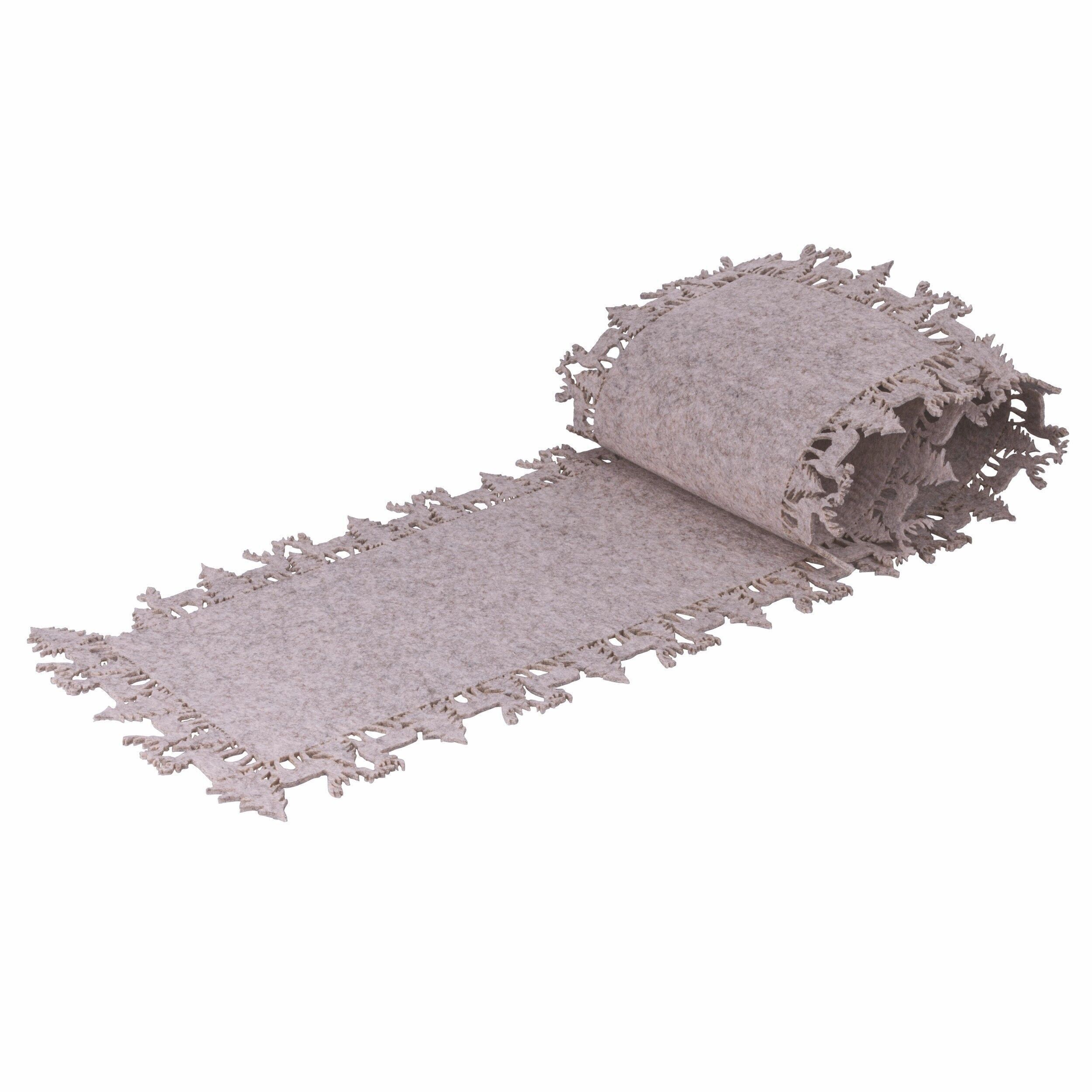 XMAS RUNNER GRAU AUS FILZ RENTIER