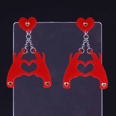 Earrings - Hands Love