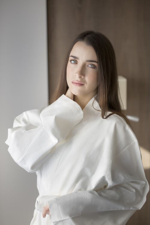 Organic Dressing Gown, White