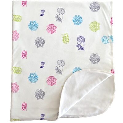 Couverture pour bébé Organics - Hiboux