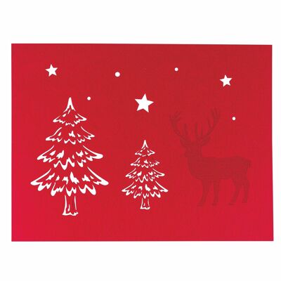 XMAS RED REINDEER PLACEMAT